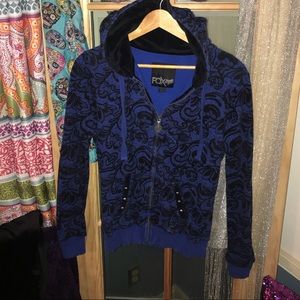 🦋4 for $30🦋 Fox zip up, royal blue & black